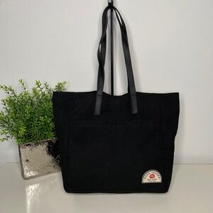 Marc‎ Jacobs Black Canvas Shoulder Tote Bag Lip Logo Foldable